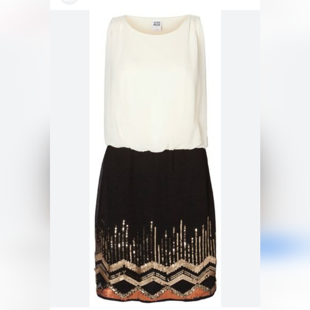 Vero Moda Sister Mini Dress Size Large White Asparagus - Picture 2 of 11